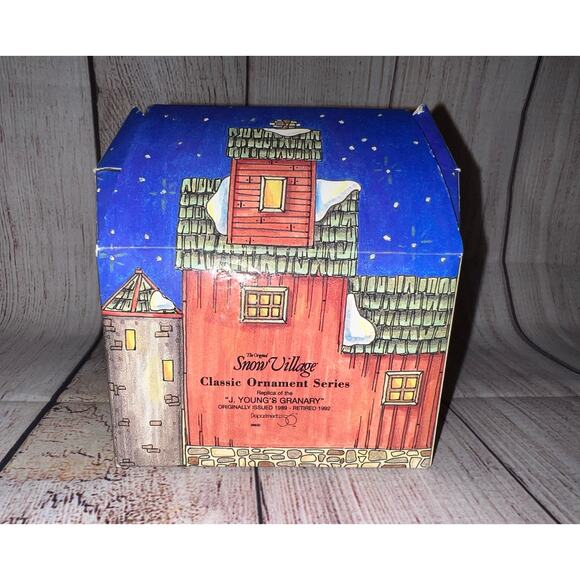 Dept. 56 Classic Ornament Series Snow Village “J. Young’s Granary” #98632 - Picture 2 of 16